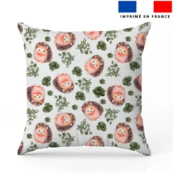 Choupisson et rose aquarelle vert kaki - Fond blanc