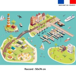 Circuit bateaux - Fond bleu