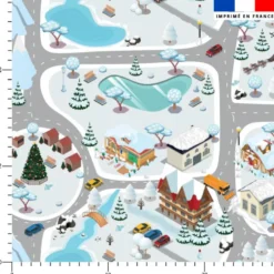 Circuit station de ski - Fond blanc