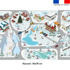 Circuit station de ski - Fond blanc