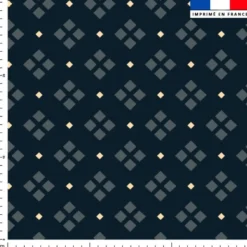 Classique géométrique bleu - Fond bleu nuit