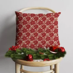 Éclat de poinsettia - Fond rouge