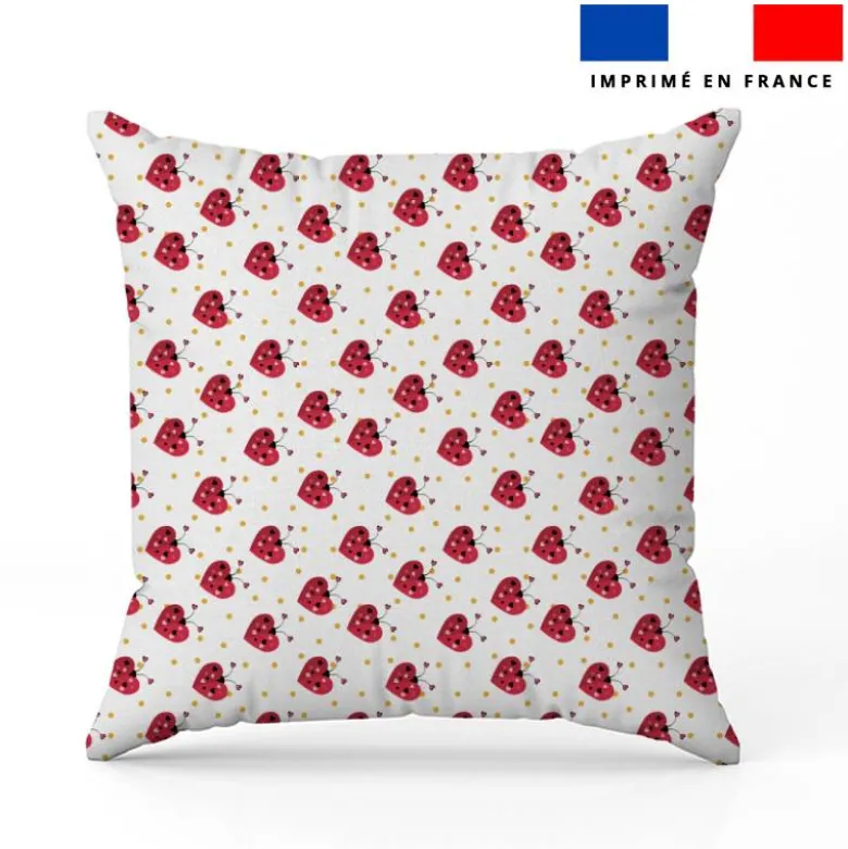 Coccinelle coeurs - Fond blanc