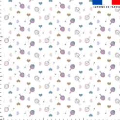 Coeur d'artichaut bleu et violet - Fond blanc - Création Lili Bambou Design