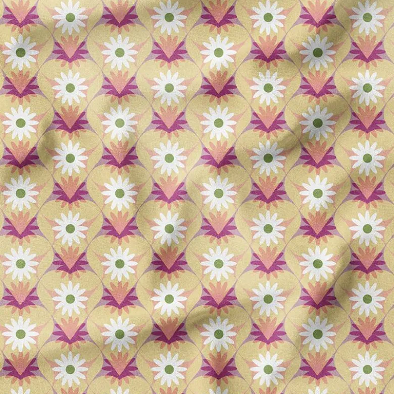 Coeur de fleur - Fond beige - Création Lili Bambou Design