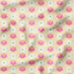 Coeur de fleur - Fond jaune pastel - Création Lili Bambou Design