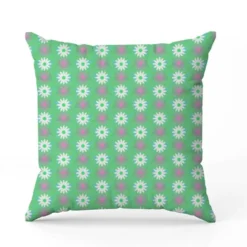 Coeur de fleur - Fond vert - Création Lili Bambou Design