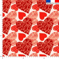 Coeur love rouge - Fond blanc