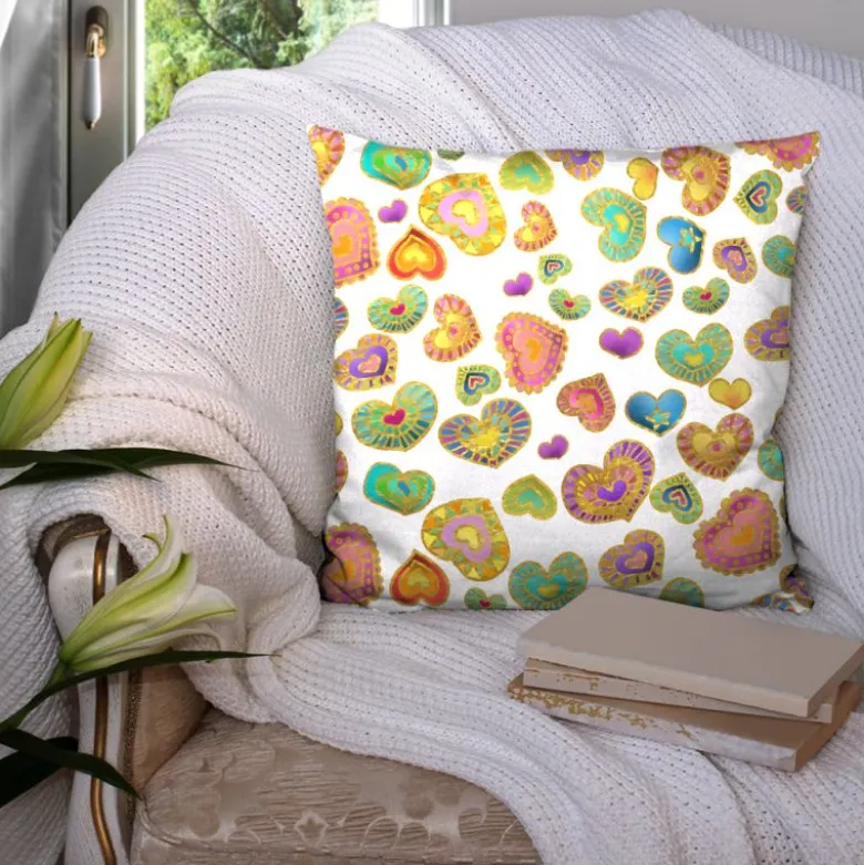 Coeur multicolore - Fond blanc - Création Lita Blanc