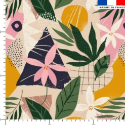 Collage contemporain - Fond grège