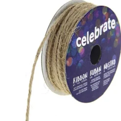 Cordelette de jute en bobine beige naturel