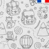 Coton à colorier motif animaux aventure en plein air