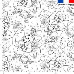 Coton à colorier motif capybara - Création Stillistic