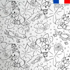 Coton à colorier motif capybara - Création Stillistic