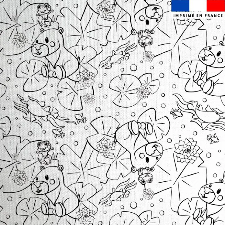 Coton à colorier motif capybara - Création Stillistic