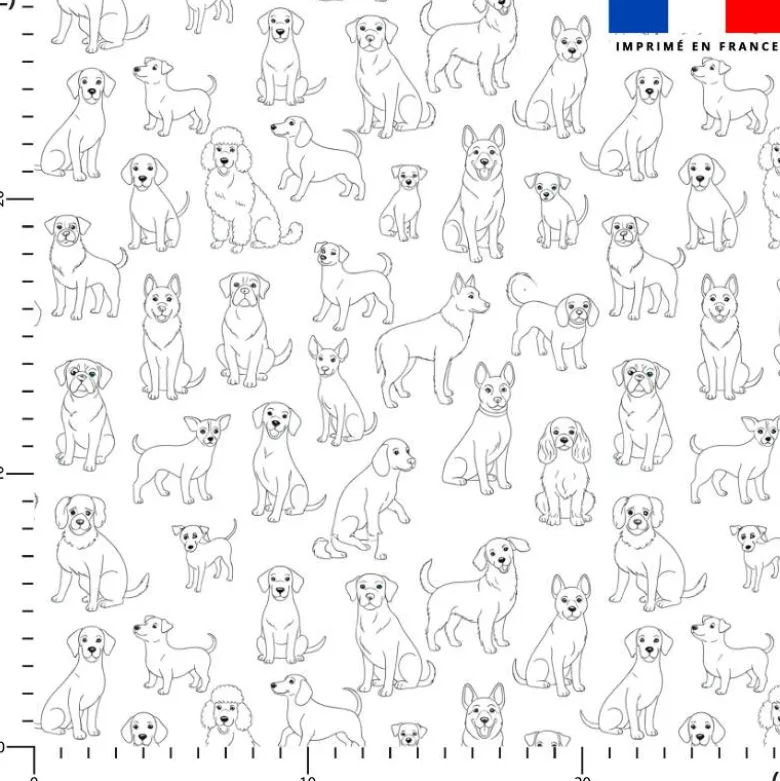 Coton à colorier motif chiens