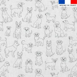 Coton à colorier motif chiens