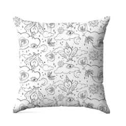 Coton à colorier motif chouette magicienne - Création Stillistic