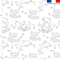 Coton à colorier motif dauphin