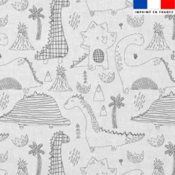 Coton à colorier motif dino