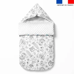 Coton à colorier motif hippo en vacances - Création Stillistic