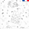 Coton à colorier motif licorne