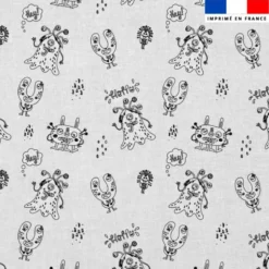Coton à colorier motif monstre