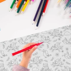 Coton à colorier motif oiseaux chanteurs