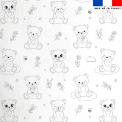 Coton à colorier motif oursons
