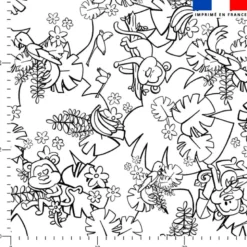 Coton à colorier motif singe émotions - Création Stillistic