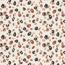 Coton enduit motif léopard