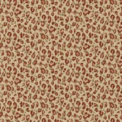 Coton enduit motif léopard marron et kaki