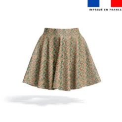 Coton motif petites fleurs rétro multicolores