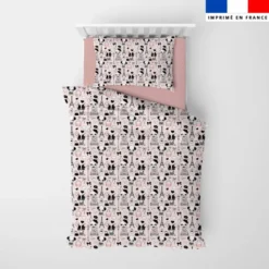 Coton rose motif chiens à Paris - Création Jolifox