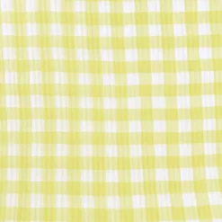 Coton seersucker carreaux jaune et blanc