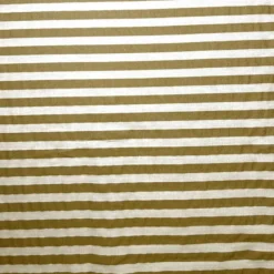 Coton seersucker rayé havane et écru