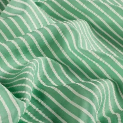 Coton seersucker rayures vert menthe