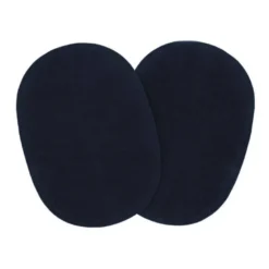 Coudes thermocollants imitation daim bleu marine X2