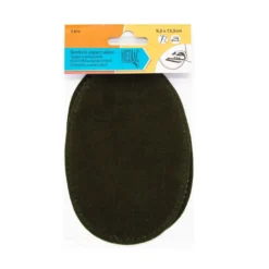 Coudes thermocollants imitation daim vert kaki X2