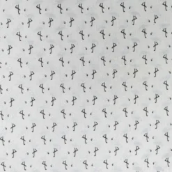 coupon - Coupon 90cm - Coton écru imprimé flamant rose argenté