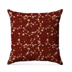 coupon - Coupon 210cm - Fleur de cerisier blanche - Fond senois - Tissu anti-tâche 225gr/m² - 145 cm