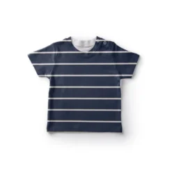 coupon - Coupon 80cm - Jersey viscose rayé bleu et blanc