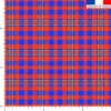 coupon - Coupon 50cm - Madras rouge - Fond bleu - Burlington 170 gr/m² - 146 cm