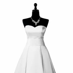 coupon - Coupon 100cm - Satin duchesse blanc