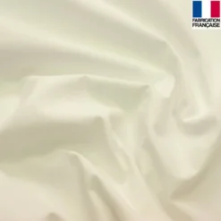 coupon - Coupon 100cm - Toile coton ignifugée M1 blanche