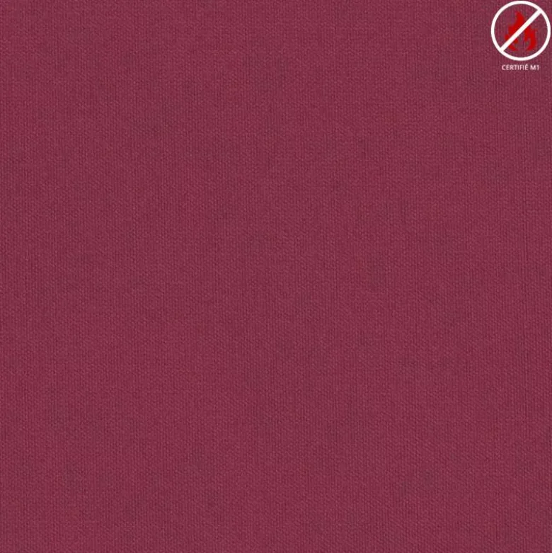 coupon - Coupon 70cm - Toile ignifugée M1 permanent bordeaux