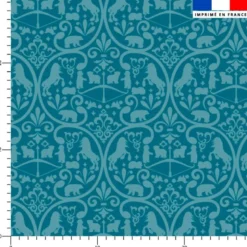coupon - Coupon Défaut impression 100cm - Princesse d'Écosse bleu clair - Fond bleu - Toile coton 230 gr/m² - 146 cm