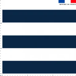 coupon - Coupon Défaut impression 200cm - Rayé bleu et blanc - Coton cretonne 156gr/m² - 148 cm