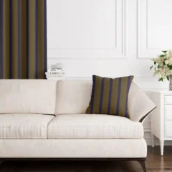 coupon - Coupon Défaut ombres légères 100cm - Rayures violettes - Fond marron - Tissu imperméable 300gr/m² - 150 cm
