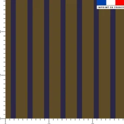 coupon - Coupon Défaut ombres légères 100cm - Rayures violettes - Fond marron - Tissu imperméable 300gr/m² - 150 cm